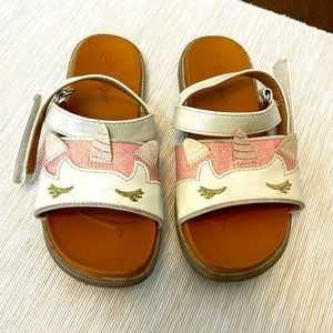 Toddler girls cat & jack unicorn sandals size 11